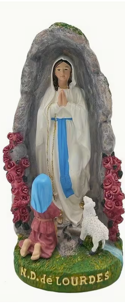 Our Lady of Lourdes Grotto Statue, 20cm resin figurine